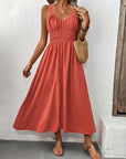 Sleeveless Strapless Casual Pleated Dress