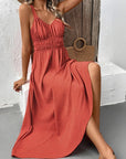 Sleeveless Strapless Casual Pleated Dress