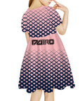 Girls' Short-sleeved Long Dress