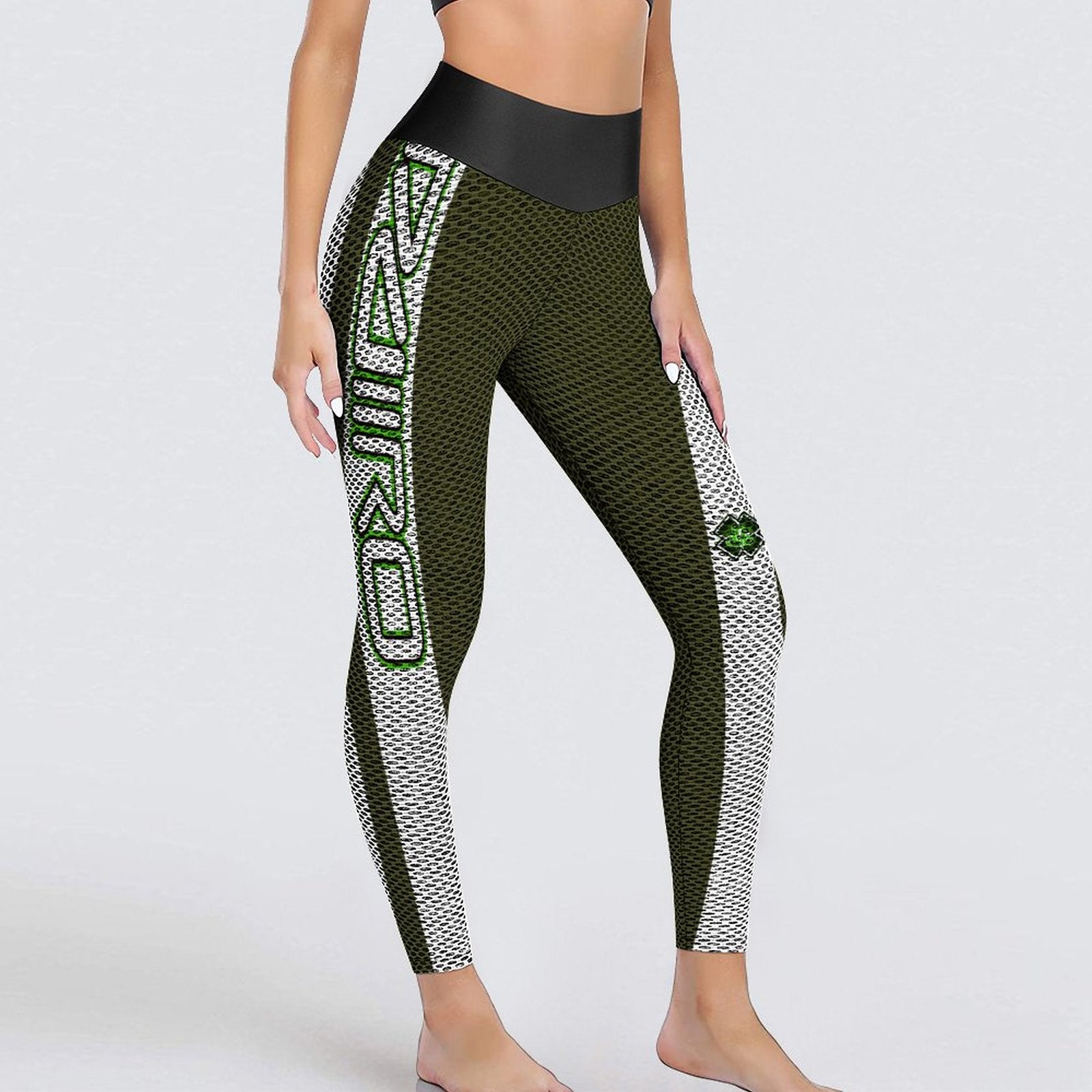 Honeycomb Textured Yoga Pants for Women