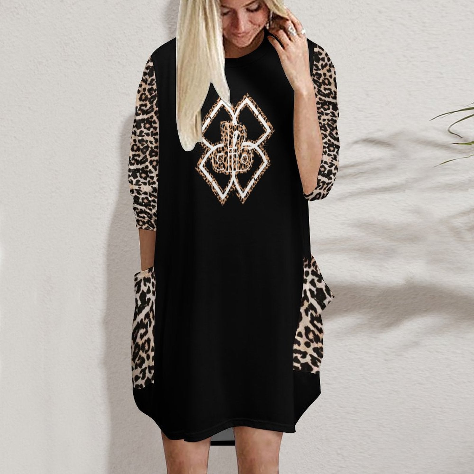 Women Loose Long-sleeve Dress