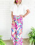 Printed Wide Leg Pants