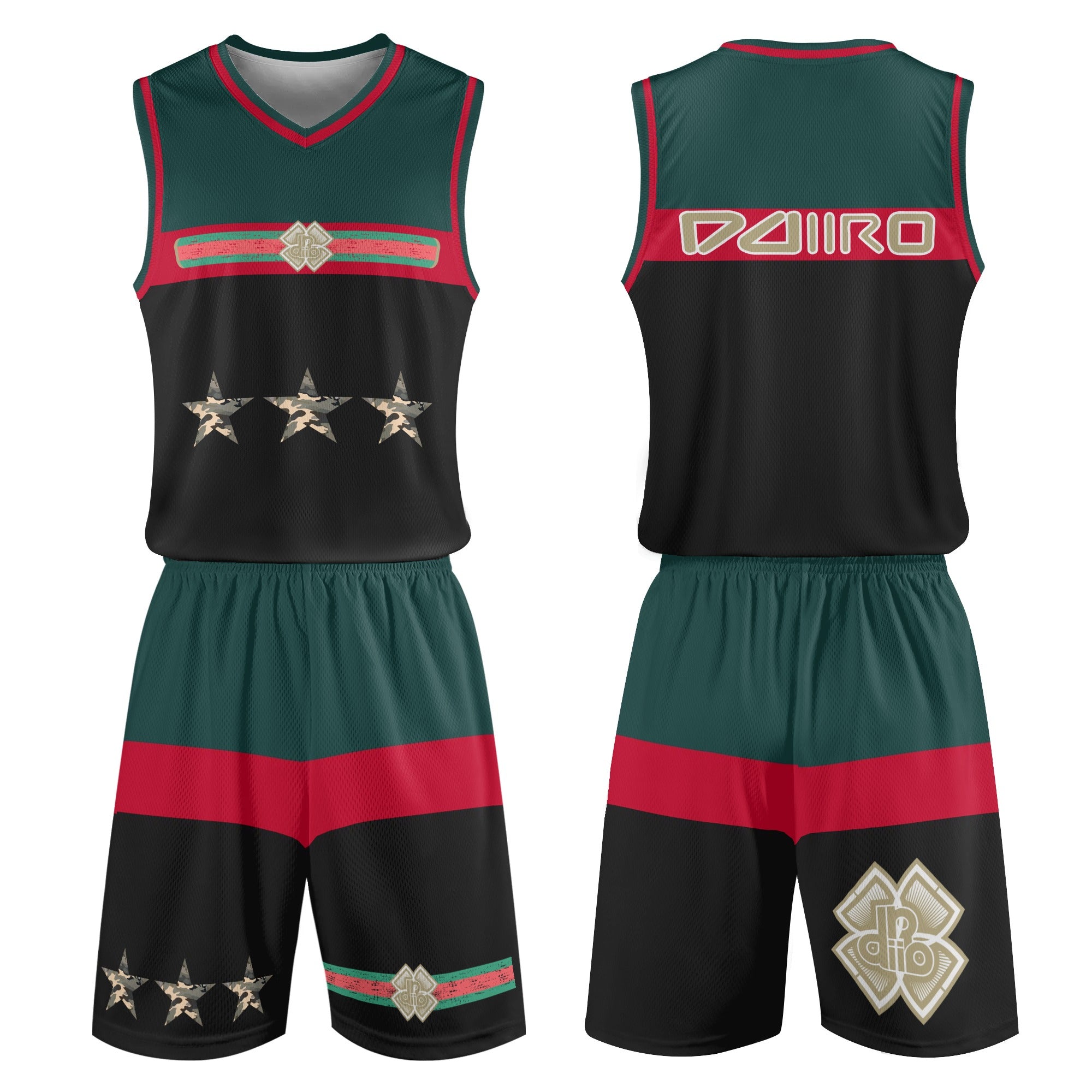 Adult Basketball Sports Uniform Jersey & Shorts Ddiiro