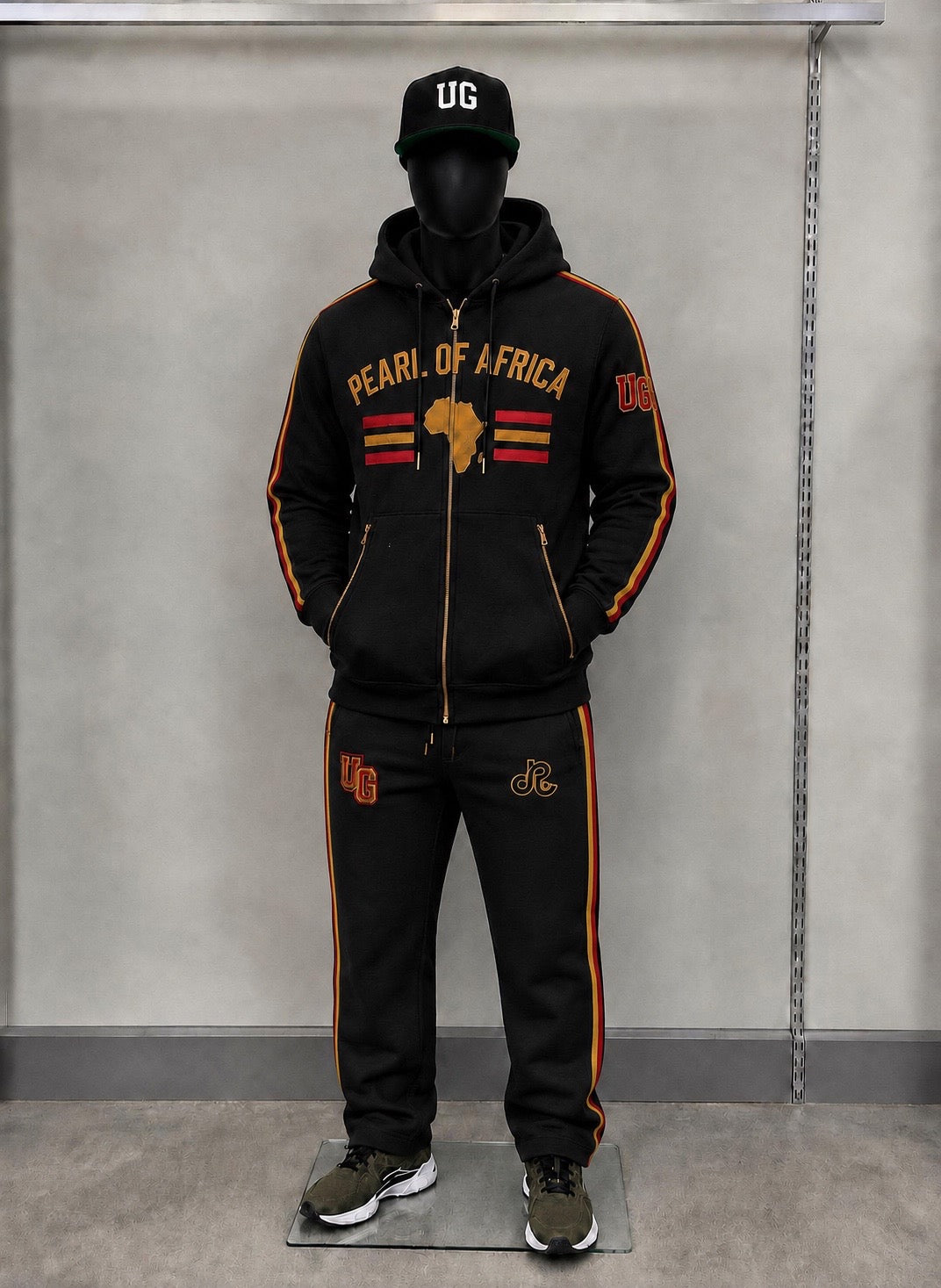 Pearl of Africa Premium Tracksuit Midnight Black Navy