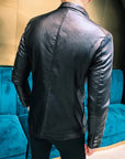 Men's PU Leather Jacket – Classic Business Casual Slim Fit Coat for Spring and Autumn