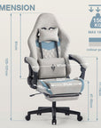 Ergonomic Gaming Chair with Footrest and Lumbar Support