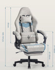 Ergonomic Gaming Chair with Footrest and Lumbar Support