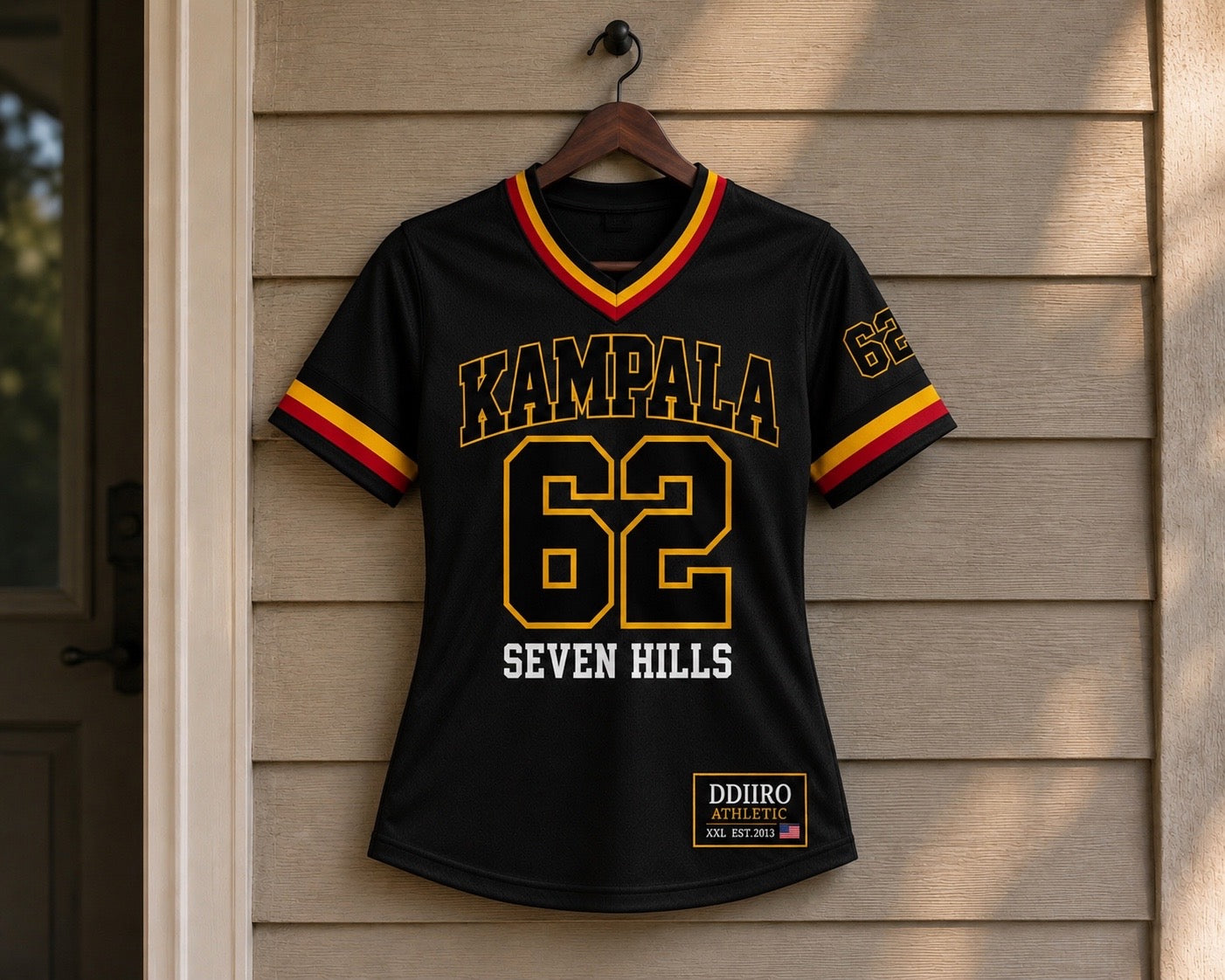 Kampala 62 Seven Hills Women’s Heritage Jersey – Black & Cream