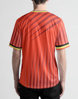 Red Soccer Jersey Mens Mesh Sports Jersey