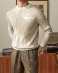 Classic Crew Neck Long Sleeve Sweater Pullover