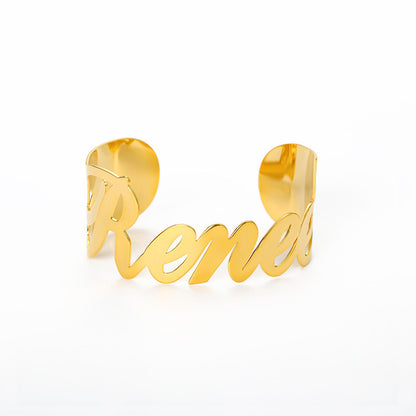 Stainless Steel Bracelet Custom Name Letters