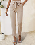 Tied Frill Pants with Pockets