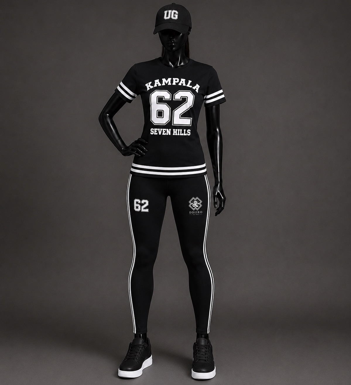 KAMPALA 62 Seven Hills Women’s Performance Set – Black & White