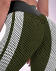 Honeycomb Textured Yoga Pants for Women