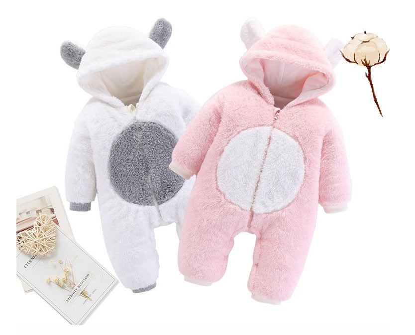 Cozy Hooded Baby Rompers