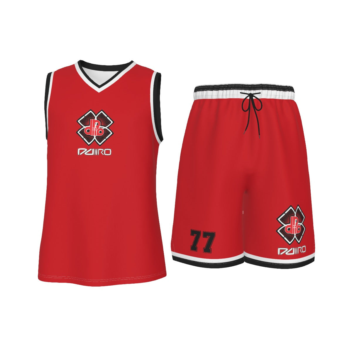 Men's V Neck Basketball Suit