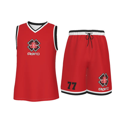 Men's V Neck Basketball Suit