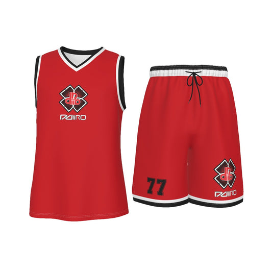 Men's V Neck Basketball Suit