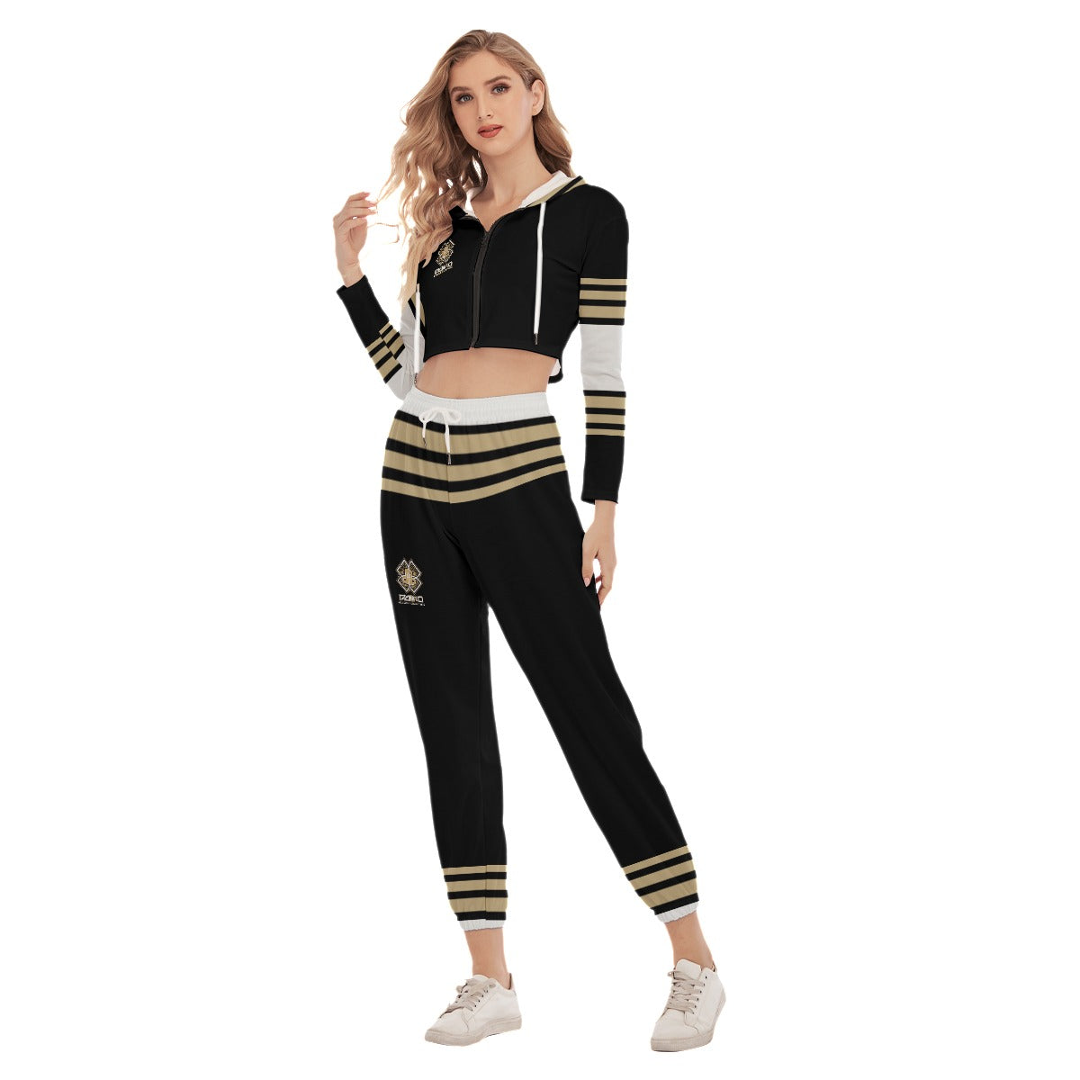 Cropped Hoodie Sports Set