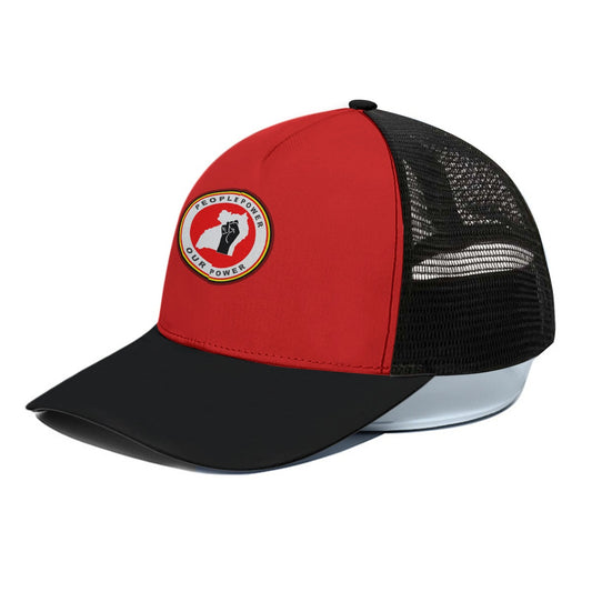 Unisex Trucker Hat With Black Half-mesh