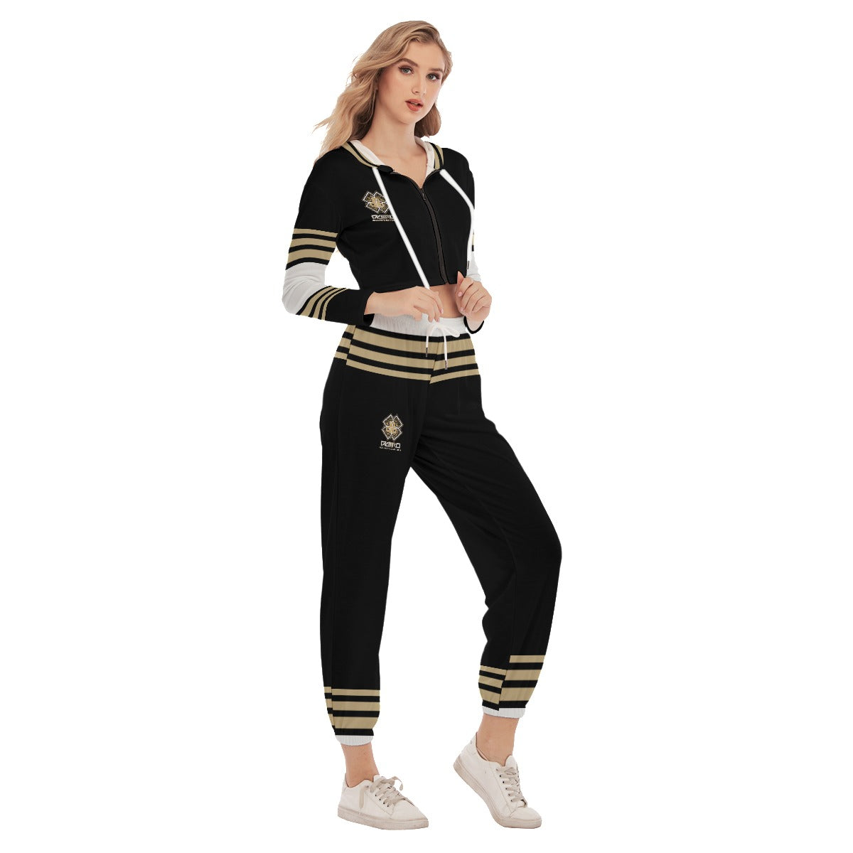 Cropped Hoodie Sports Set