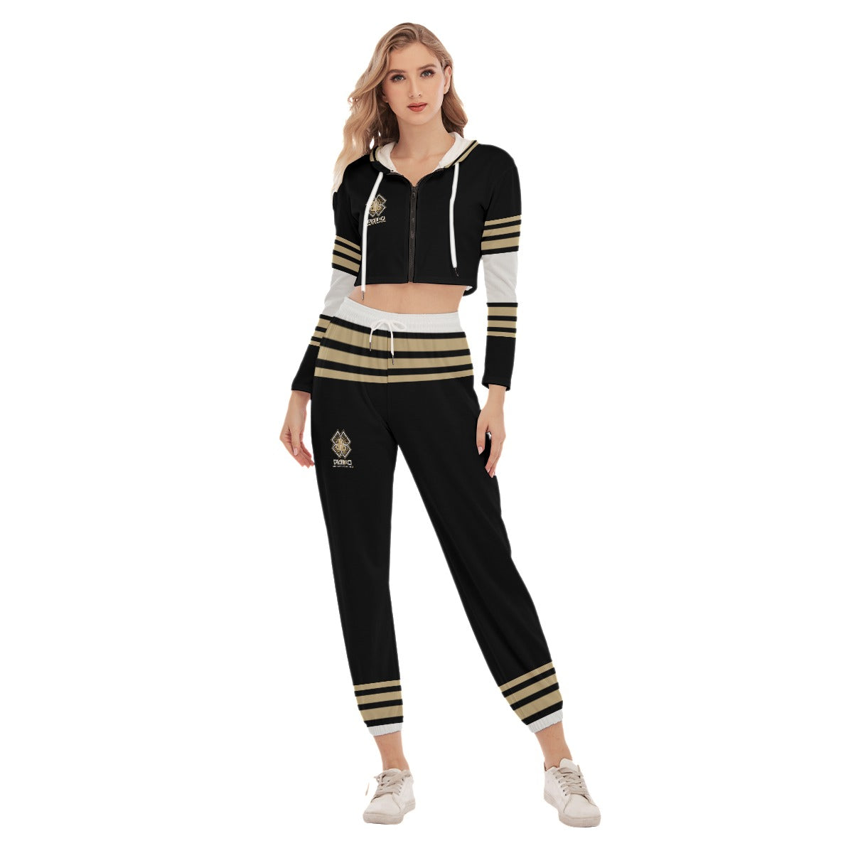 Cropped Hoodie Sports Set