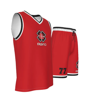 Men's V Neck Basketball Suit