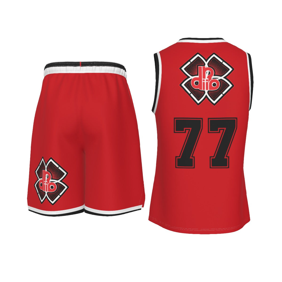 Men's V Neck Basketball Suit