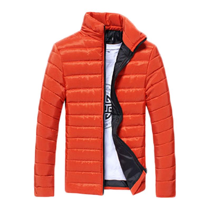 Solid Long Sleeve Cotton Padded Men's Jacket for Fall