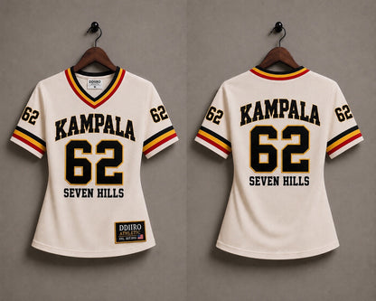 Kampala 62 Seven Hills Women’s Heritage Jersey – Black & Cream