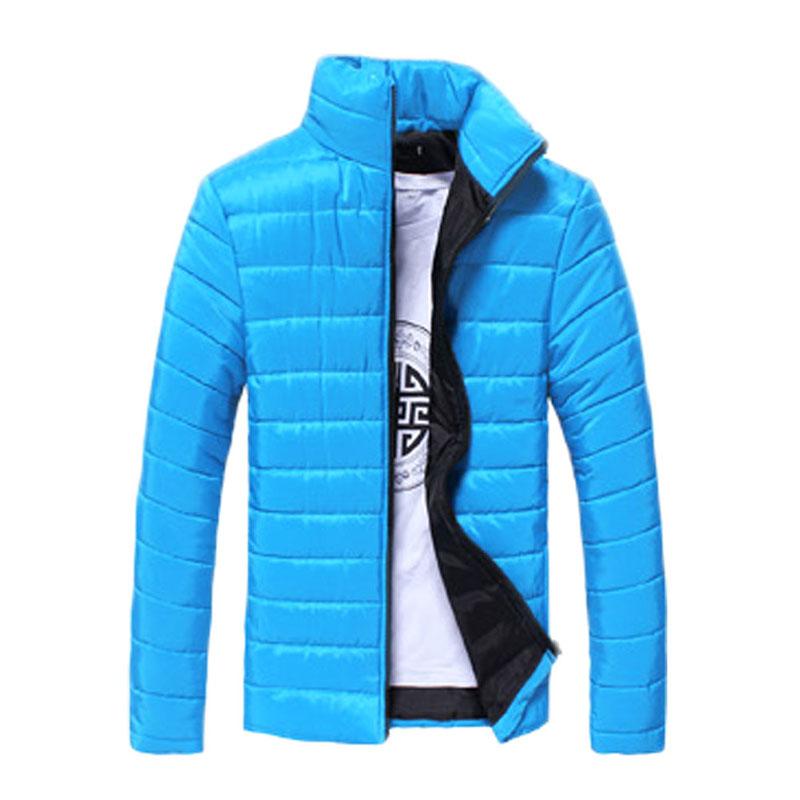 Solid Long Sleeve Cotton Padded Men's Jacket for Fall