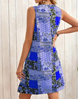 European And American Sleeveless Printed Dress