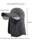 Men Bucket Hat with Shawl and Face Cover