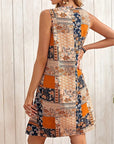 European And American Sleeveless Printed Dress