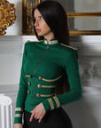 Women Jackets Spring Autumn Coat Party High Quality Green