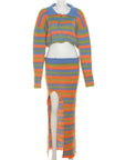 Y2K Striped Knitted