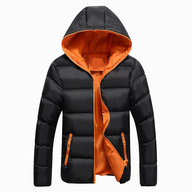 Jackets Men Winter Casual Outwear Windbreaker Slim Fit Hooded Fashion Overcoats