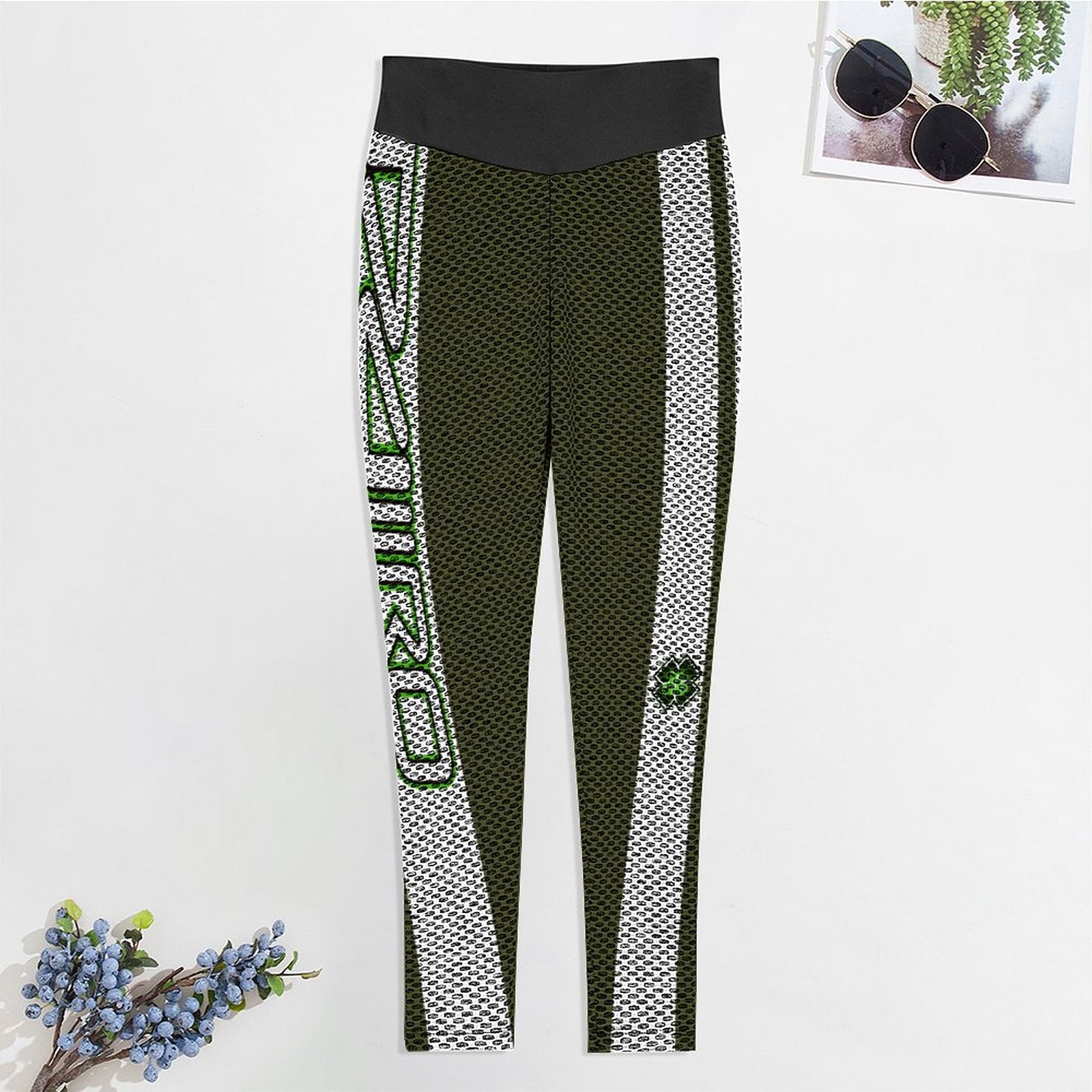 Honeycomb Textured Yoga Pants for Women