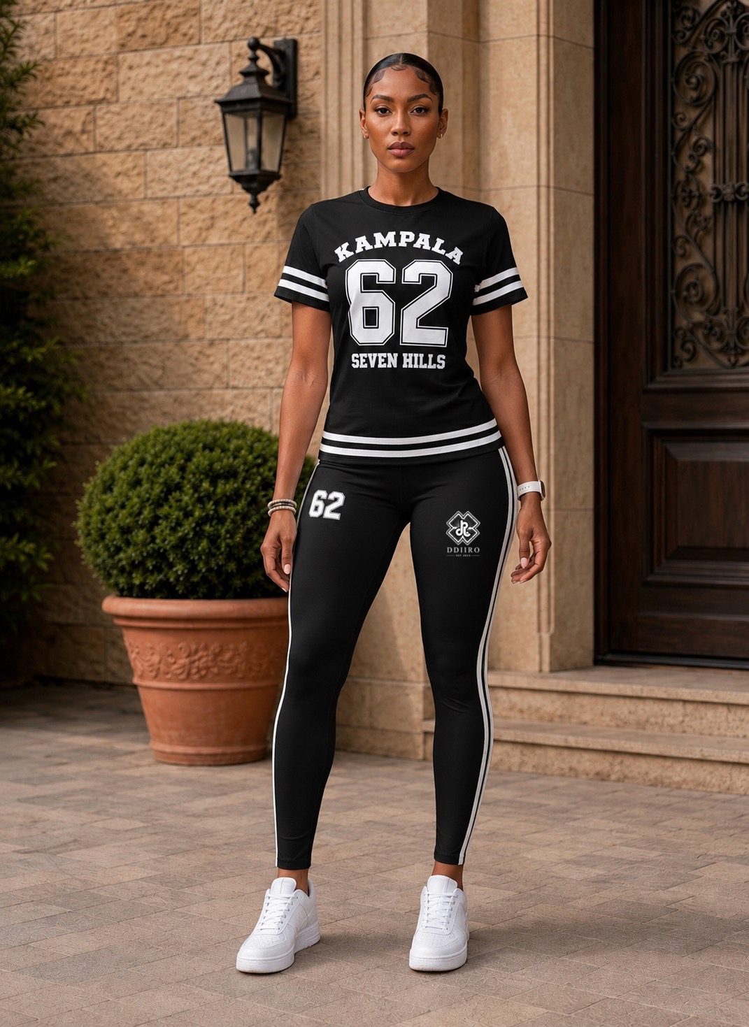 KAMPALA 62 Seven Hills Women’s Performance Set – Black & White