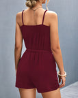 Scoop Neck Romper with Pockets