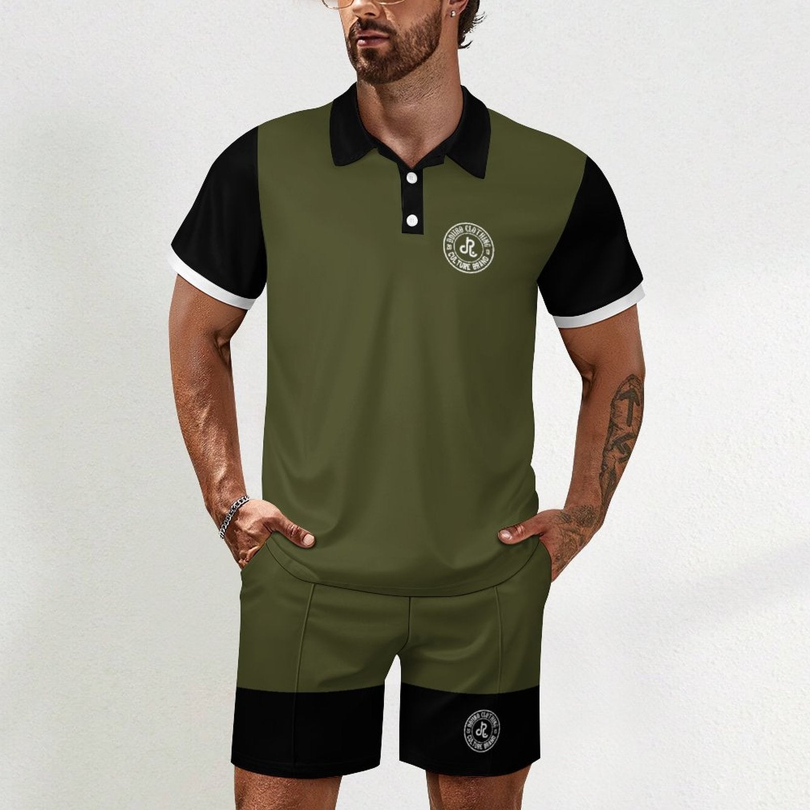 Short Sleeve Men's POLO Shirt Set