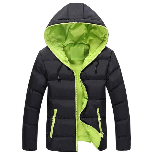 Jackets Men Winter Casual Outwear Windbreaker Slim Fit Hooded Fashion Overcoats