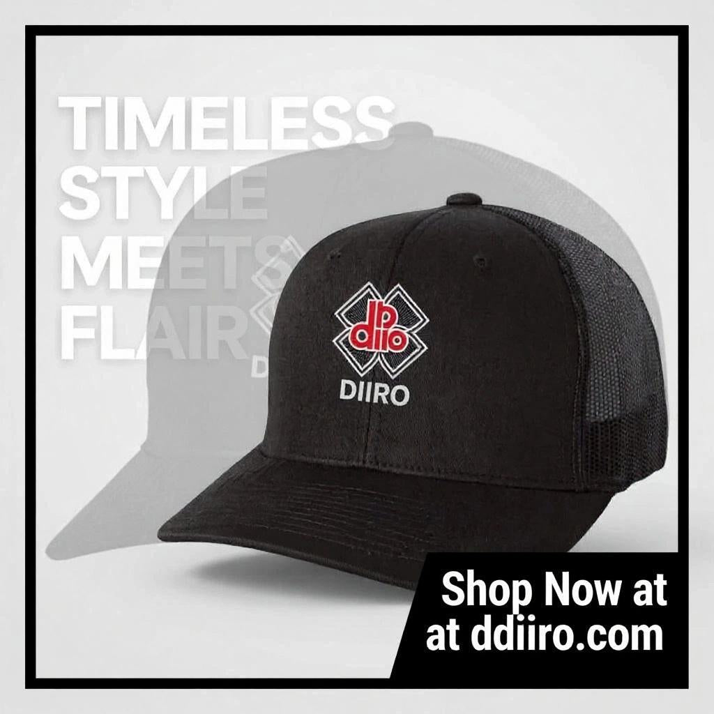 DDIIRO Six Panel Retro Trucker Cap