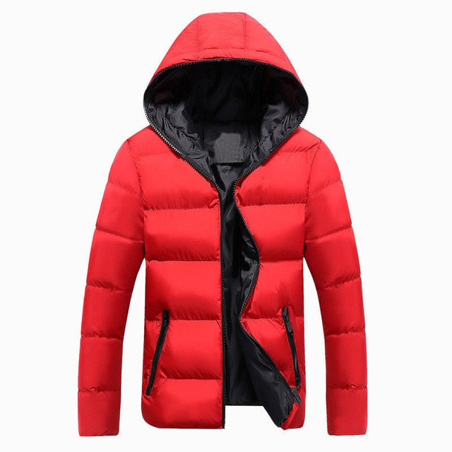 Jackets Men Winter Casual Outwear Windbreaker Slim Fit Hooded Fashion Overcoats