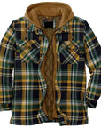 Men's Autumn Winter Plaid Shirt Jacket – Long Sleeve, Thick Collar, Outdoor Travel Coat