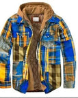 Men's Autumn Winter Plaid Shirt Jacket – Long Sleeve, Thick Collar, Outdoor Travel Coat