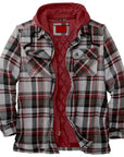 Men's Autumn Winter Plaid Shirt Jacket – Long Sleeve, Thick Collar, Outdoor Travel Coat