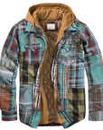 Men's Autumn Winter Plaid Shirt Jacket – Long Sleeve, Thick Collar, Outdoor Travel Coat