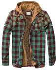 Men's Autumn Winter Plaid Shirt Jacket – Long Sleeve, Thick Collar, Outdoor Travel Coat