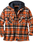 Men's Autumn Winter Plaid Shirt Jacket – Long Sleeve, Thick Collar, Outdoor Travel Coat